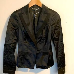 EUC bebe satin blazer jacket y2k 2